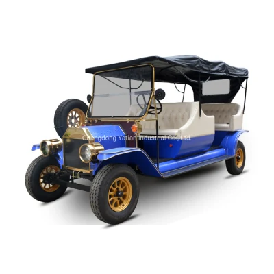 Antigo carrinho de golfe estilo americano retrô design de carro elétrico para turismo turístico